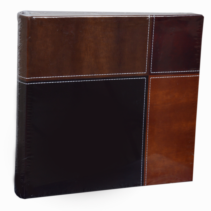 Фотоалбум 200 бр. 10х15 черно и кафяво кожен